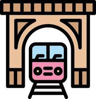 Zugtunnel-Vektor-Icon-Design-Illustration vektor