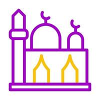Moschee Symbol duocolor lila Gelb Stil Ramadan Illustration Vektor Element und Symbol perfekt.