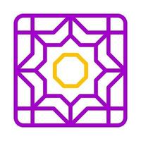 dekoration ikon duofärg lila gul stil ramadan illustration vektor element och symbol perfekt.