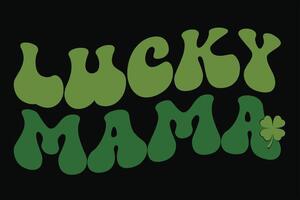 Glücklich Mutter st Patrick's Tag T-Shirt Design vektor