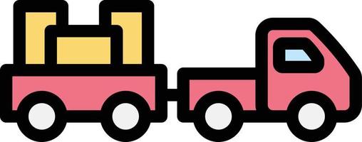 Gepäck-LKW-Vektor-Icon-Design-Illustration vektor