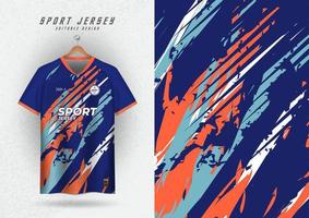 Hintergrund zum Sport Jersey Fußball Jersey Laufen Jersey Rennen Jersey Muster gebürstet Blau Orange vektor
