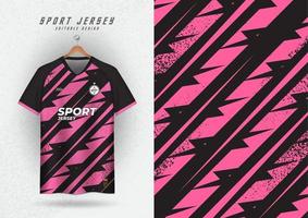 bakgrund för sporter jersey, fotboll jersey, löpning jersey, tävlings jersey, rosa och svart Ränder mönster. vektor
