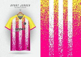 bakgrund för sporter jersey fotboll jersey löpning jersey tävlings jersey spannmål mönster rosa gul vit Ränder vektor