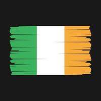 Pinselvektor mit Irland-Flagge vektor