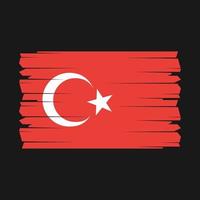 türkei-flaggenbürstenvektor vektor