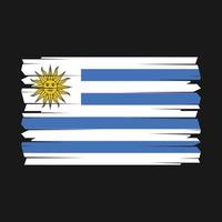 Pinselvektor der uruguay-Flagge vektor