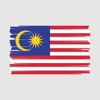 Pinselvektor der malaysischen Flagge vektor