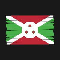 burundi flagga borsta vektor