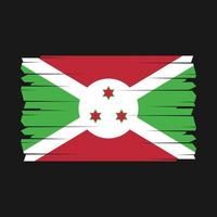 Pinselvektor mit Burundi-Flagge vektor
