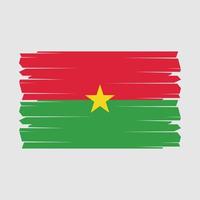 burkina faso flaggenpinselvektor vektor