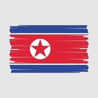 norr korea flagga borsta vektor