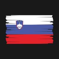 slovenien flagga borsta vektor