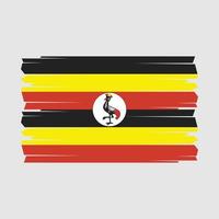 uganda flag pinselvektor vektor