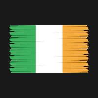 Pinselvektor mit Irland-Flagge vektor