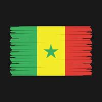 senegal flagga borsta vektor