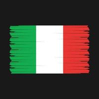 Pinselvektor mit italienischer Flagge vektor