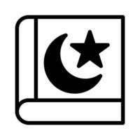 Koran Symbol Duotone schwarz Stil Ramadan Illustration Vektor Element und Symbol perfekt.