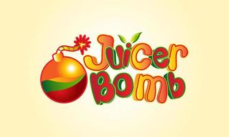 3d logotyp design juicepress bomba vektor