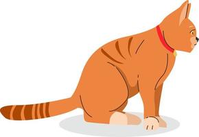 Orange süß Katze Tier eben Illustration Design vektor