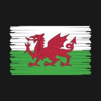 wales flagga vektor