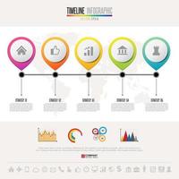 tidslinje infographics formgivningsmall vektor