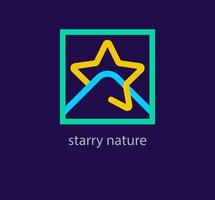 einzigartig sternenklar Natur Logo. modern Design Farbe. Reise und Landschaft Logo Vorlage. Vektor. vektor