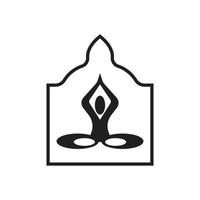 Silhouette von Yoga und Meditation Vektor Logo Symbol.