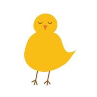 gul påsk kyckling skiss. söt hand dragen gul kyckling skiss. enkel hand dragen påsk dekor. vektor stock illustration.