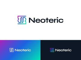 einfach und modern Brief n Logo Design mit bunt Gradient Stil. zum Geschäft und Technologie Unternehmen Logo vektor