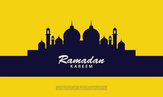 Ramadan Kareem Hintergrund mit Moschee vektor