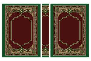 islamic bok omslag design, al quran omslag vektor