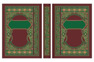 islamic bok omslag design, al quran omslag vektor