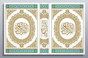 skön quran omslag design, blommig ramar, färger, abstrakt, vektor, quran kareem, al Koranen, islamic bok omslag, vektor