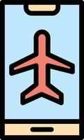 Flugzeug-Modus-Vektor-Icon-Design-Illustration vektor