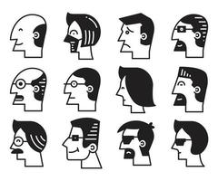 mänskligt ansikte avatarer illustration vektor