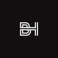 vektor brev bh logotyp design mall