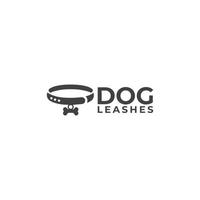 Hund Halsband und Knochen Konzept Design Logo Vektor