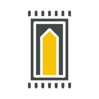 matta ikon fast grå gul stil ramadan illustration vektor element och symbol perfekt.