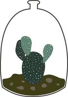 Grün Kaktus Topf Zuhause Garten botanisch Zimmerpflanze vektor