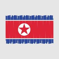 nordkorea flagge vektor