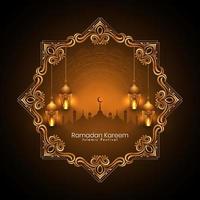Ramadan kareem kulturell islamisch Festival Gruß Hintergrund vektor