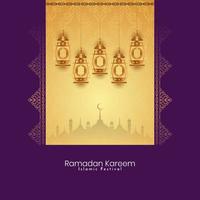 Ramadan kareem islamisch religiös Festival Hintergrund vektor