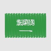 Saudi Arabien Flagge Vektor Illustration