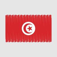 tunisien flagga vektor illustration