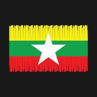 myanmar flagge vektorillustration vektor