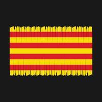Katalonien Flagge Vektor Illustration