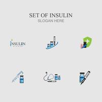 einstellen von Insulin vektor