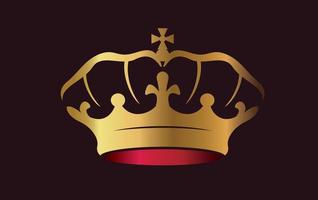 vektor gyllene kung krona på svart bakgrund. vektor illustration. emblem och kunglig symboler.