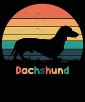 Dackel Jahrgang T-Shirt Design vektor